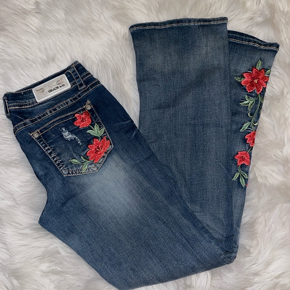 Floral Embroidered Jeans